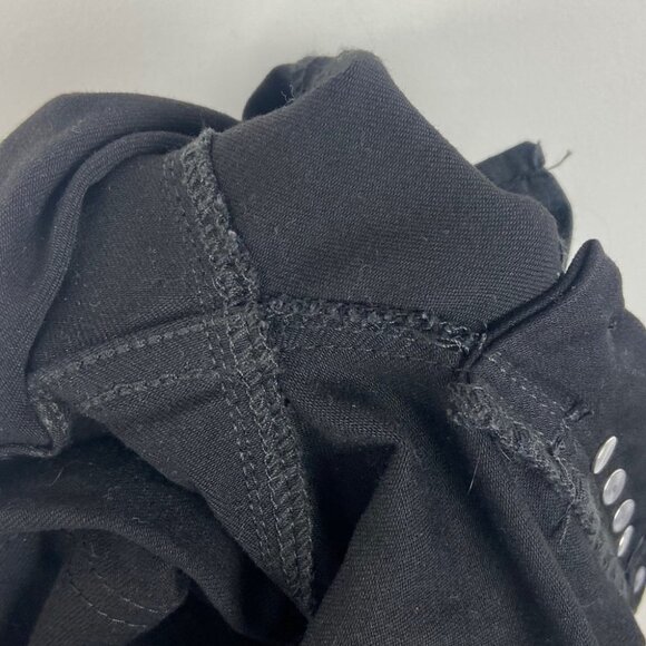 NWT Free People Cropped Button Front Black Jeans Size 24 Flare Denim Raw Hem NEW - Picture 9 of 12